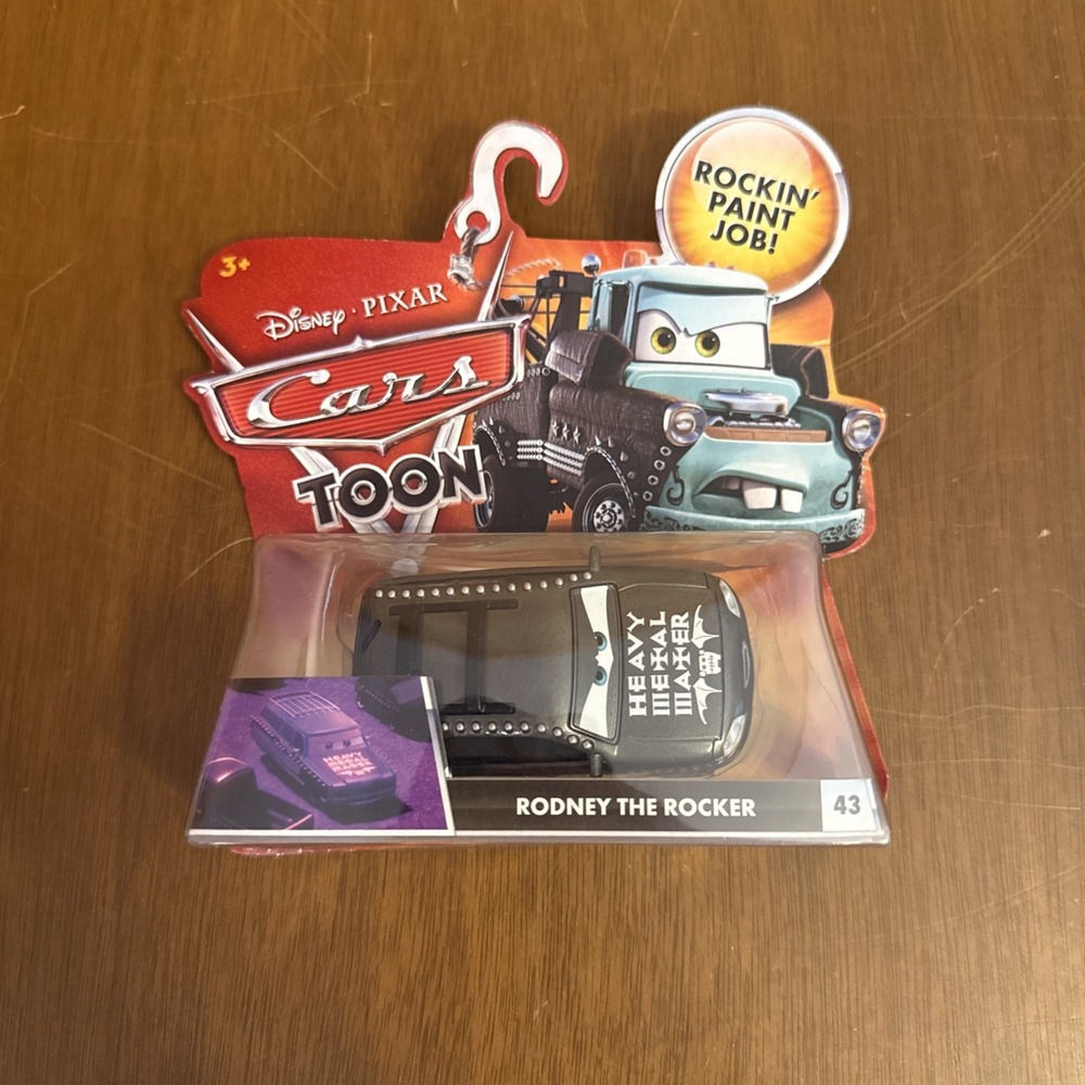 Disney Pixar Cars Toon RODNEY THE ROCKER #43 Heavy Metal Mater Rare 2010 NEW
